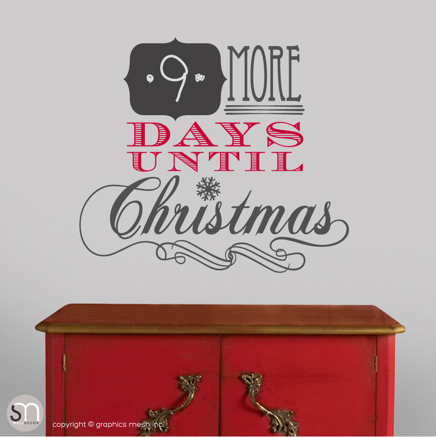 CHRISTMAS COUNTDOWN - MORE DAYS UNTIL CHRISTMAS - Chalkboard & Wall Decals