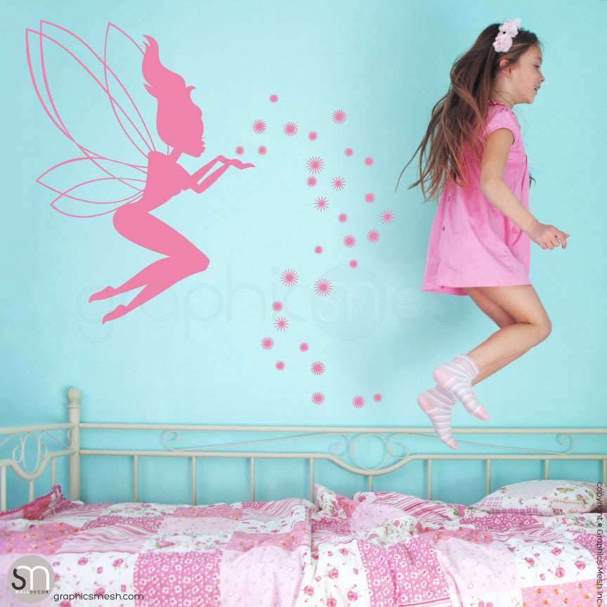 FAIRY WITH MAGIC DUST - Wall decal pink