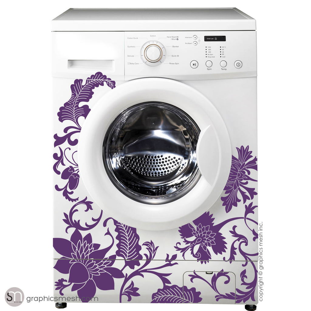 FLORAL WASHER DECOR - Domesticated Wall Decals violet