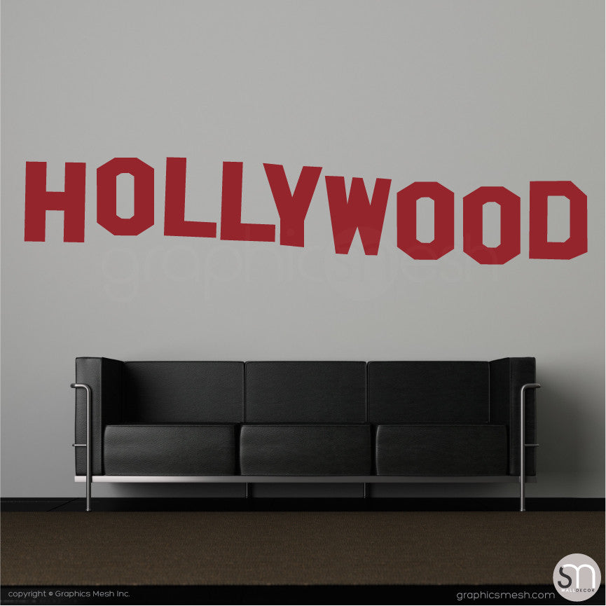 HOLLYWOOD SIGN - Wall decals dark red