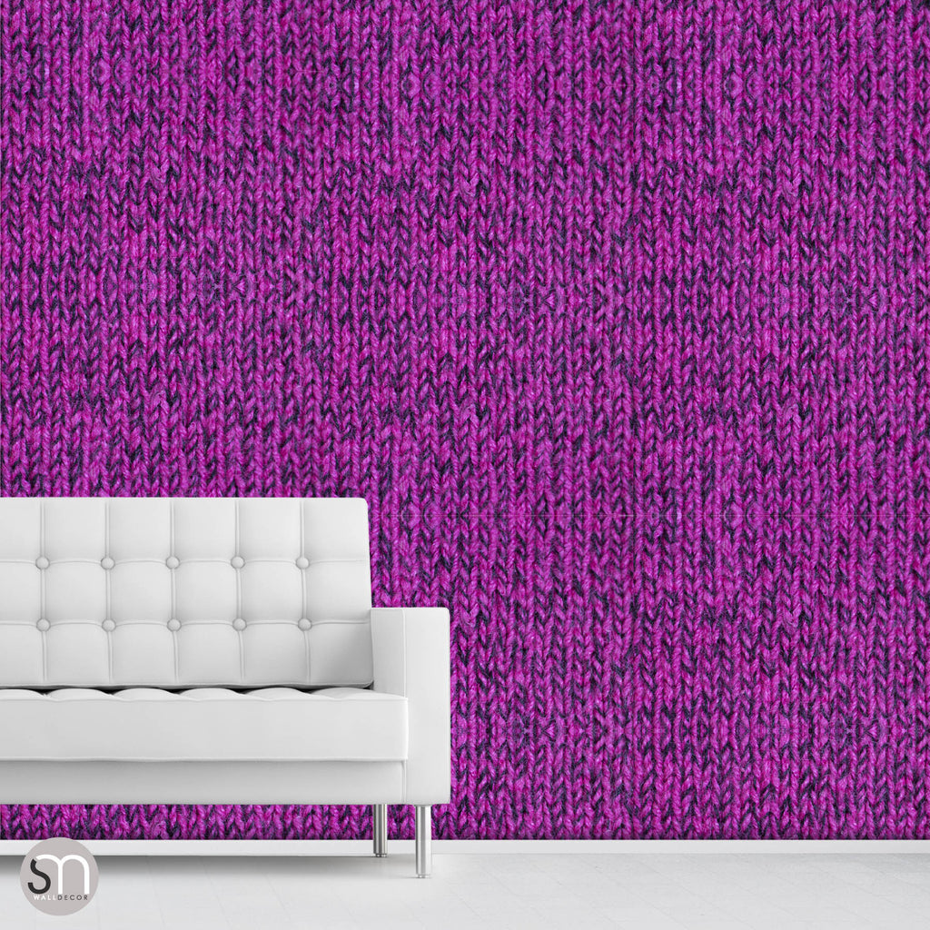 HOT PINK SWEATER -  Peel & Stick Realistic Texture Wallpaper