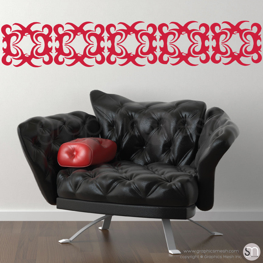 IRONHEAD TRIBAL BORDER - Wall Decals red