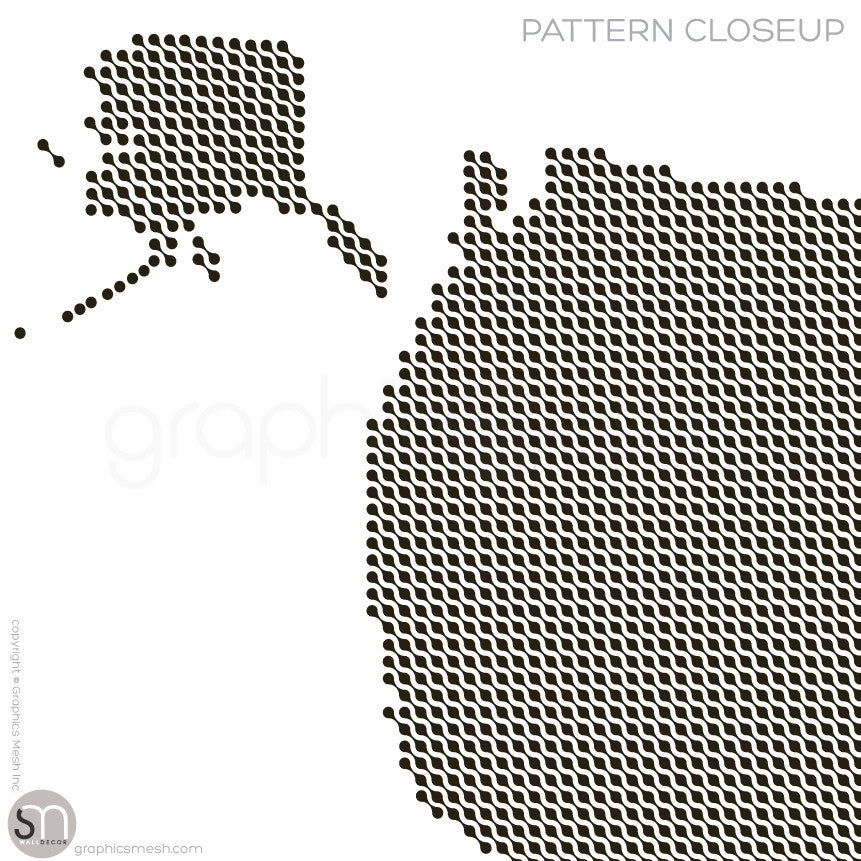 CONNECTED DOTS USA MAP- Wall decals closeuo patter