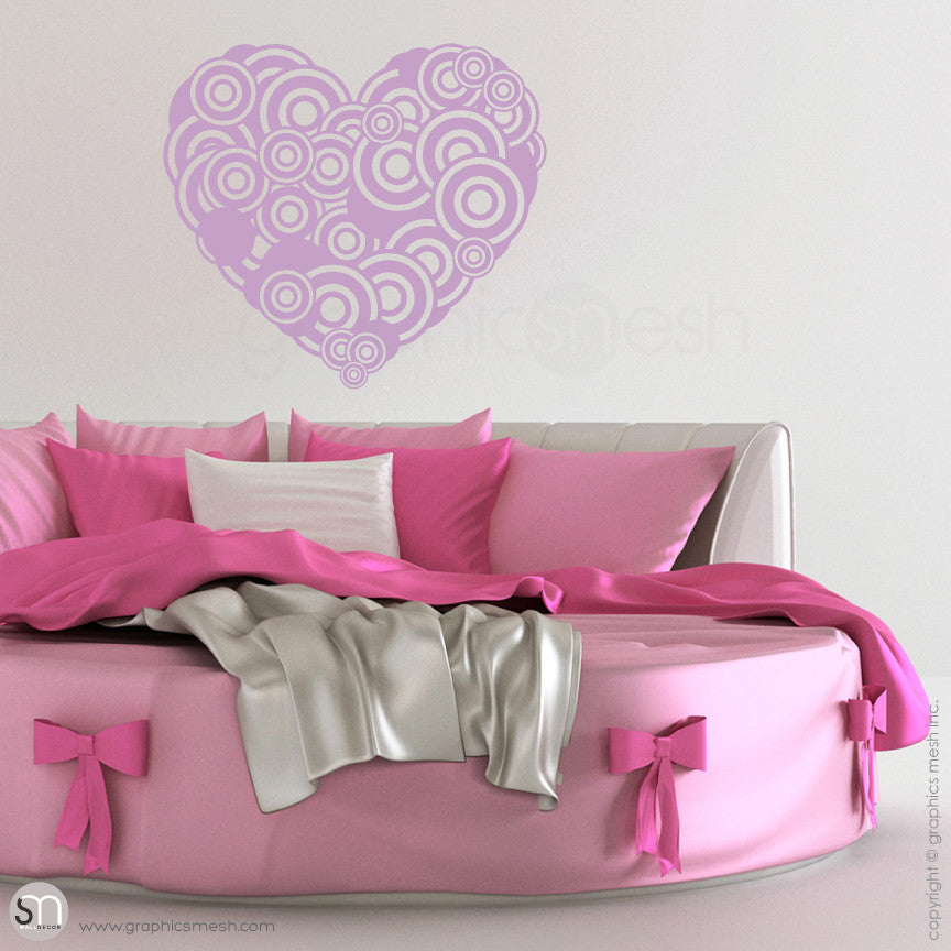 CIRCLES HEART - Wall Decals lavender