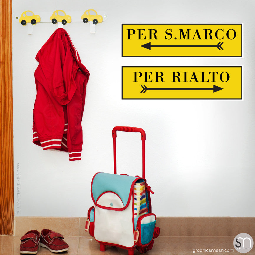 PER S MARCO & PER RIALTO PRINTED SIGNS - Wall decals large