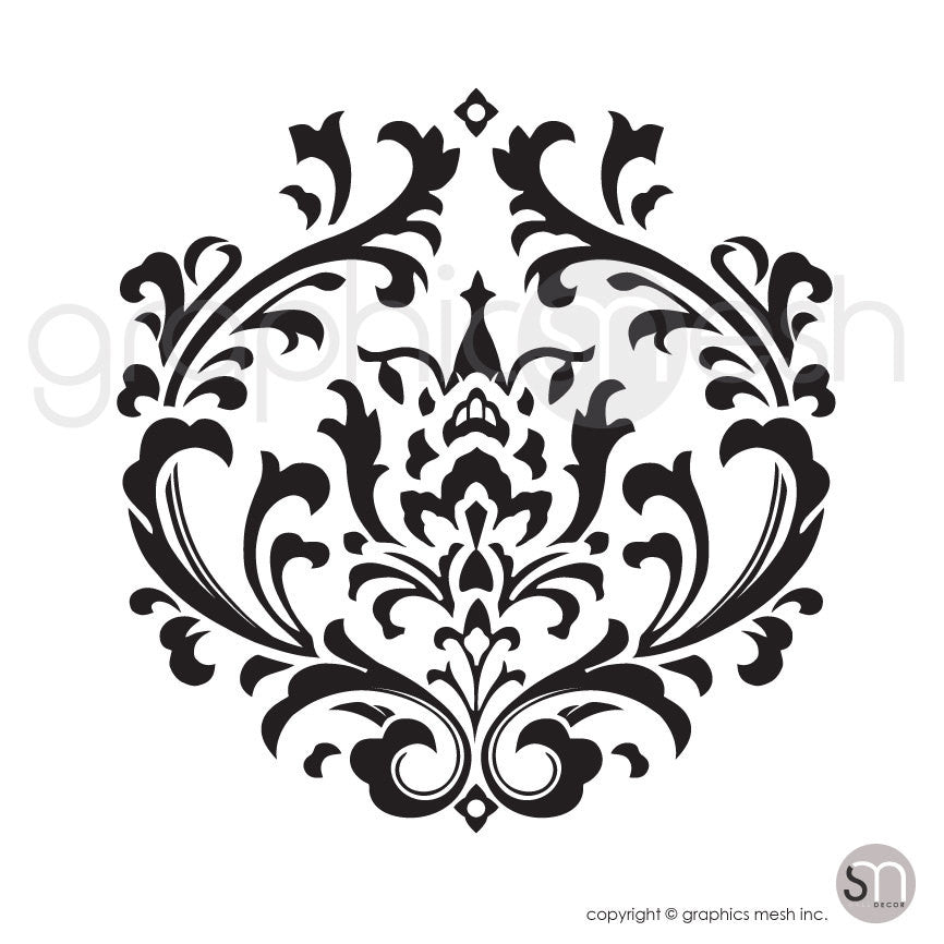 Damask shape wall decal by Graphics Mesh