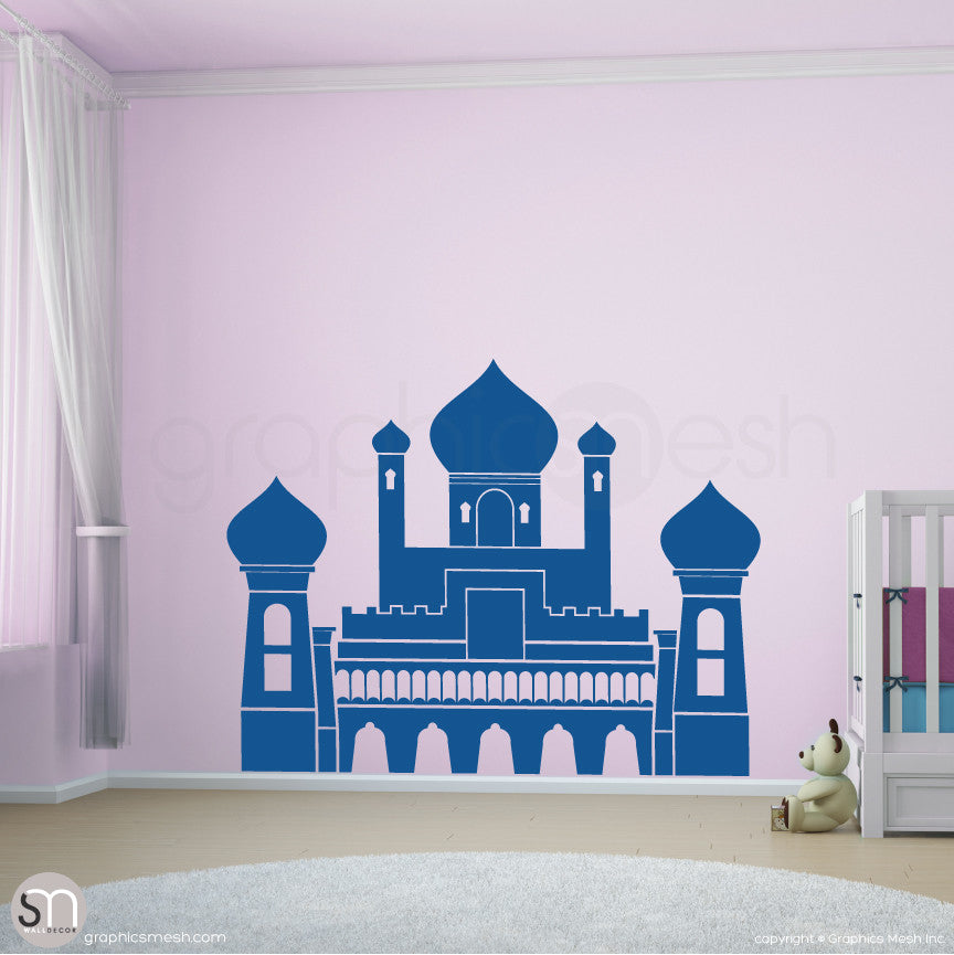 PERSIAN PALACE - Castle wall decal blue