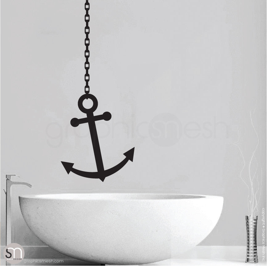 ANCHOR ON CHAIN - Wall decal black
