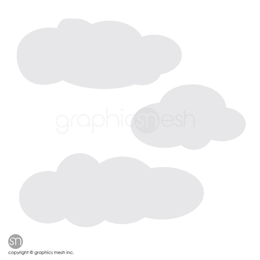 Writeable Clouds Dry Erase Wall Decal Mural Productive Kids