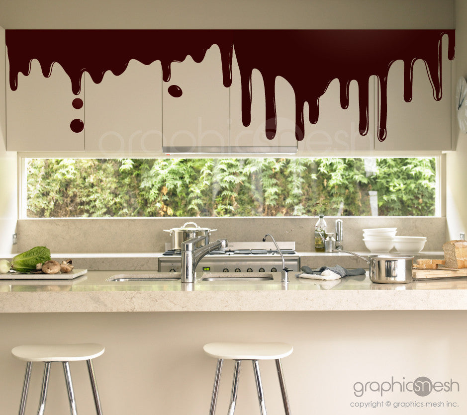 DRIPPING CHOCOLATE - Shape Wall Decals Brown