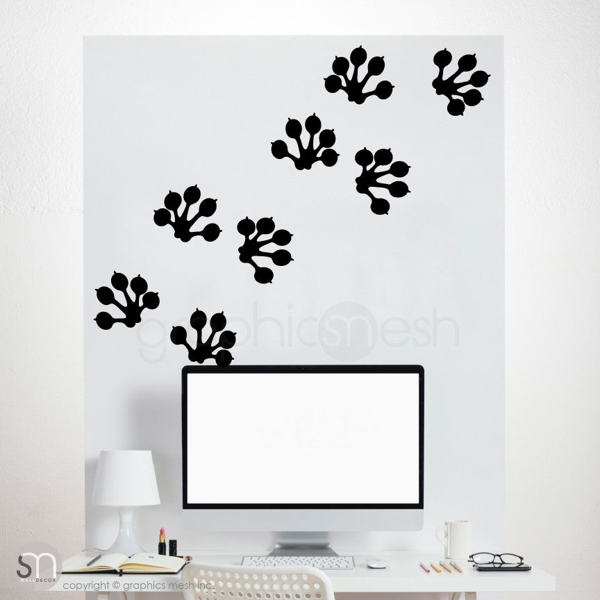 GECKO PAW PRINTS - wall decals