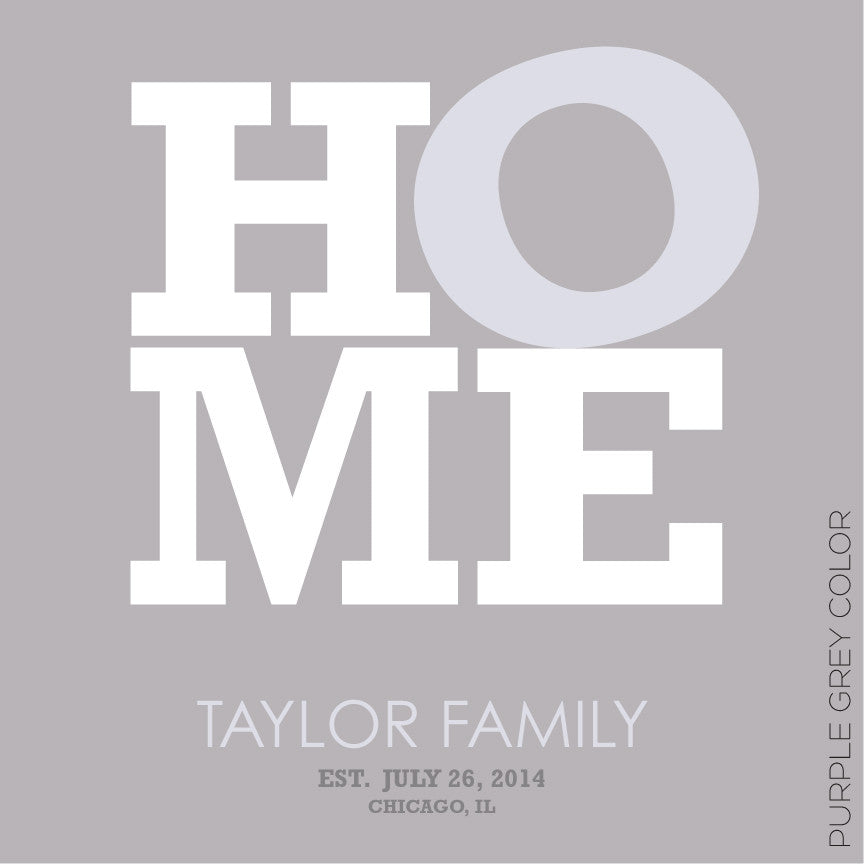 HOME PERSONALIZED - WALL ART grey