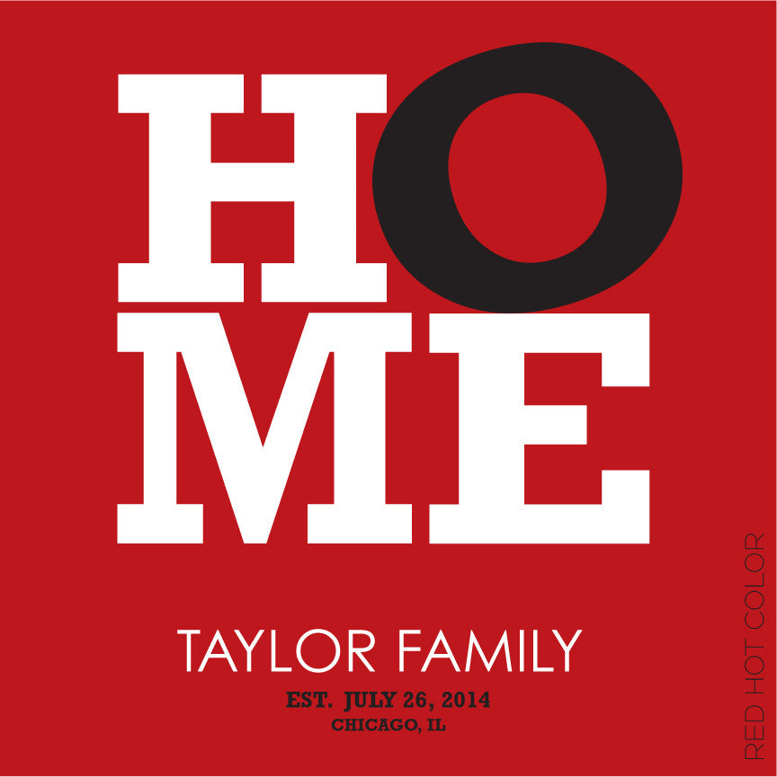 HOME PERSONALIZED - WALL ART red color