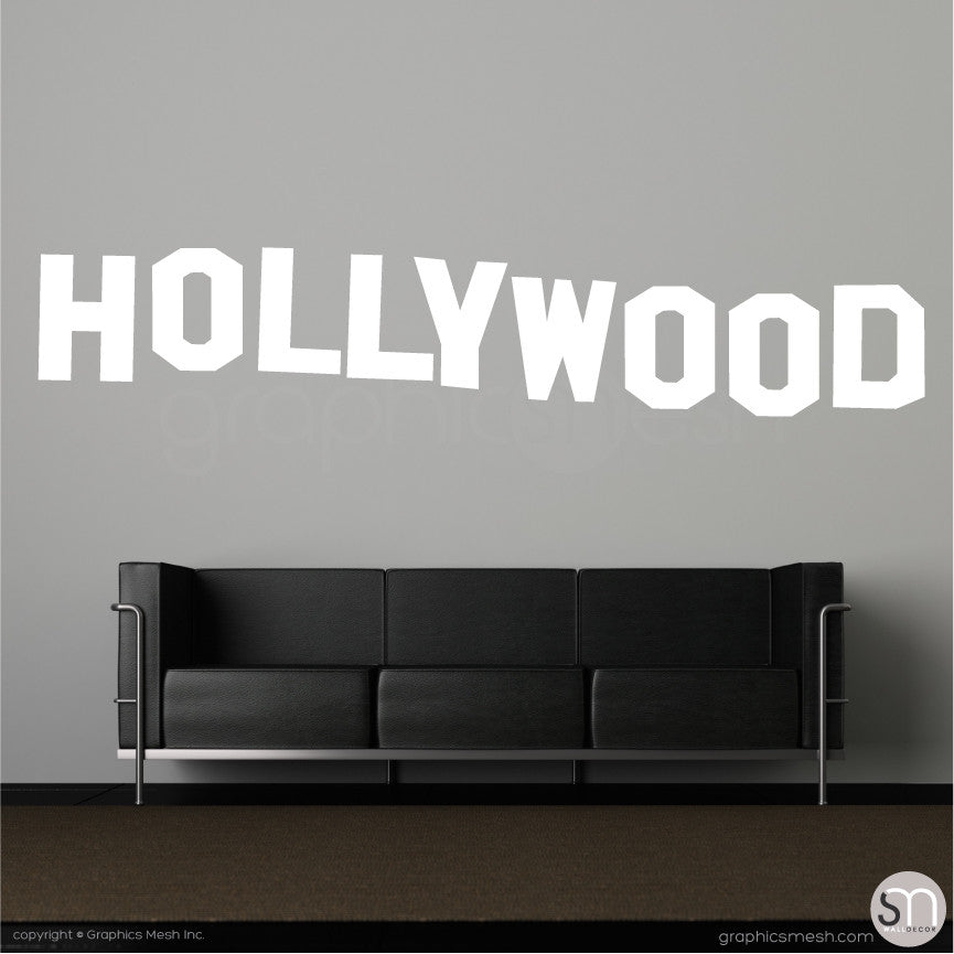 HOLLYWOOD SIGN - Wall decals white