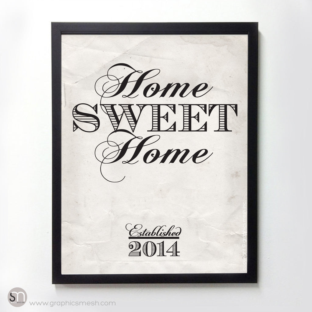 "HOME SWEET HOME" - PERSONALIZED ART PRINT