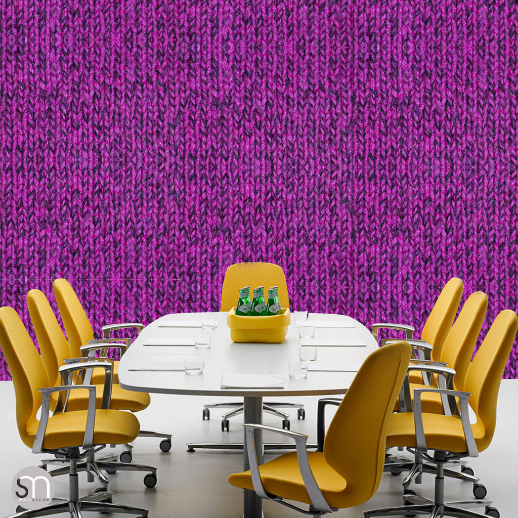 HOT PINK SWEATER -  Peel & Stick Realistic Texture Wallpaper office