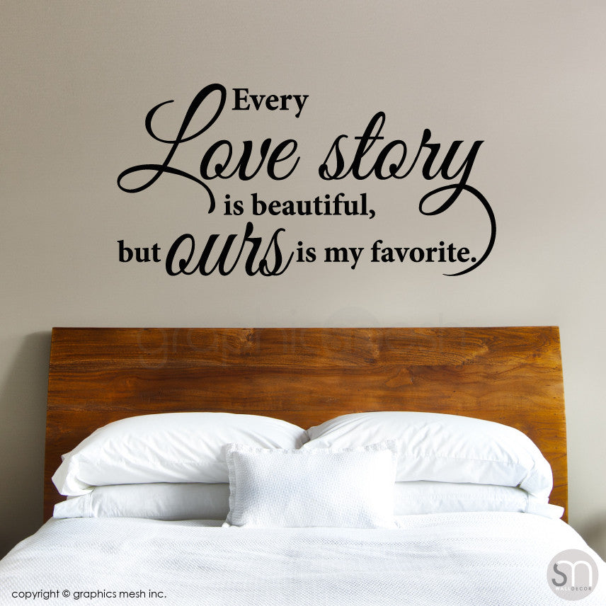 Love Story Decorative wall quote BLACK