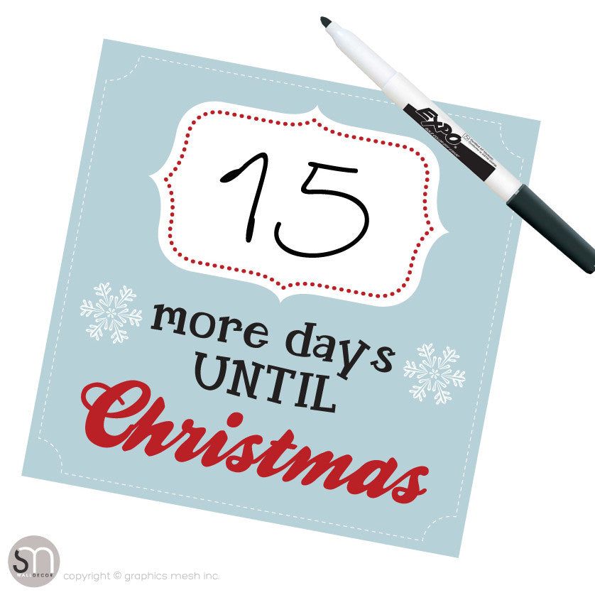 Copy of MORE DAYS UNTIL CHRISTMAS IN BLUE - Dry Erase