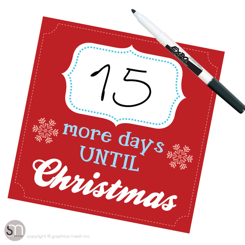 Copy of MORE DAYS UNTIL CHRISTMAS IN red - Dry Erase