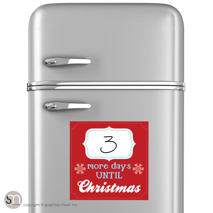 MORE DAYS UNTIL CHRISTMAS - RED - Dry Erase fridge