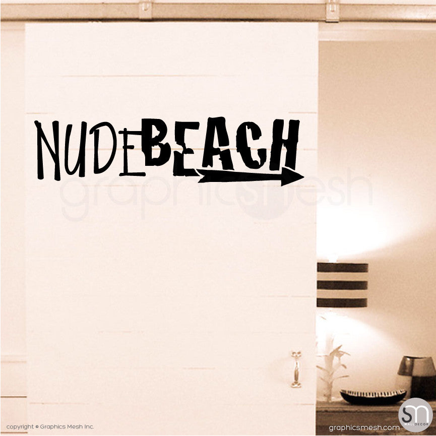 NUDE BEACH - WALL DECAL black