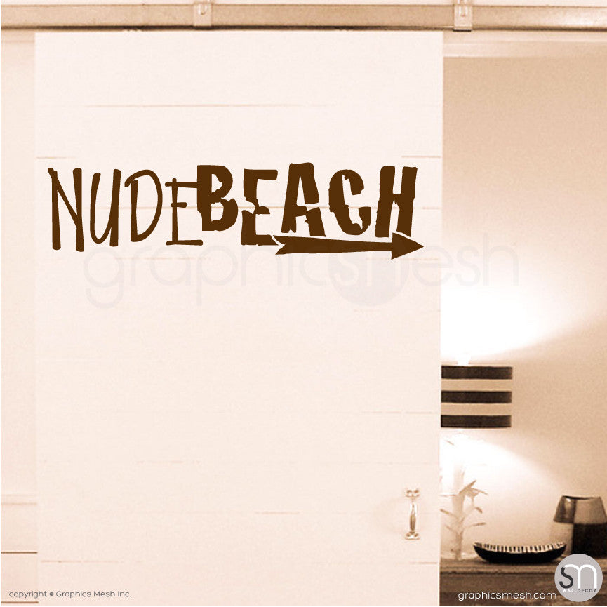 NUDE BEACH - WALL DECAL Brown