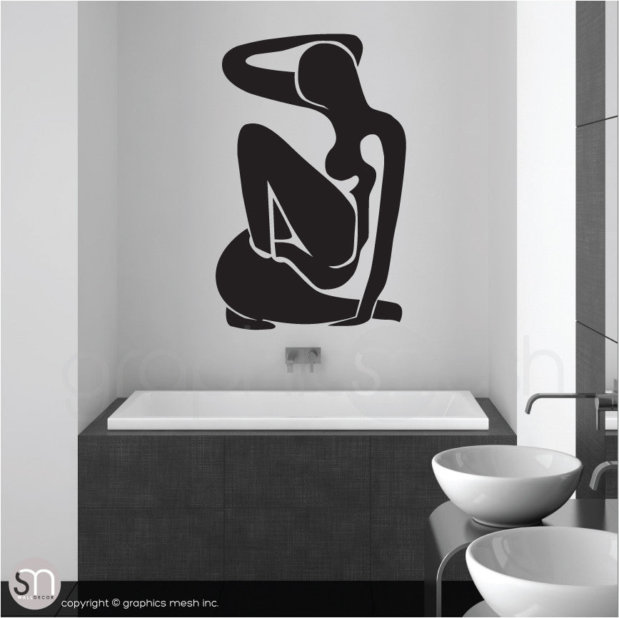 ABSTRACT MATISSE WOMAN - Wall decal black