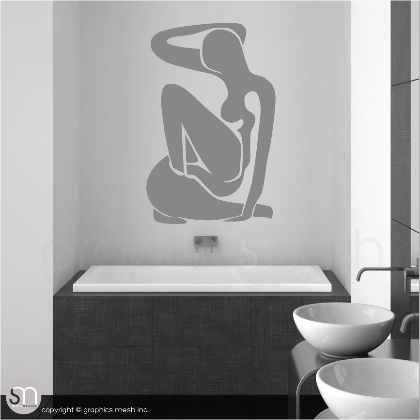 ABSTRACT MATISSE WOMAN - Wall decal Grey