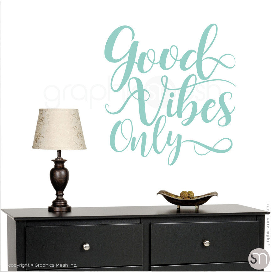 "GOOD VIBES ONLY" QUOTE WALL DECALS mint