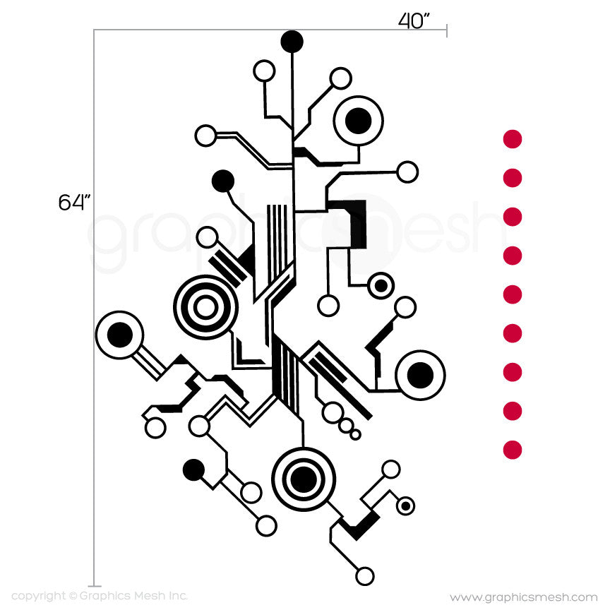 TECH SHAPES - wall decals large