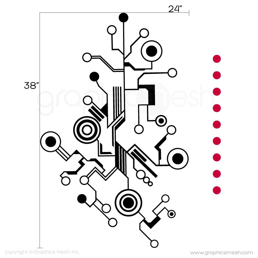 TECH SHAPES - wall decals small