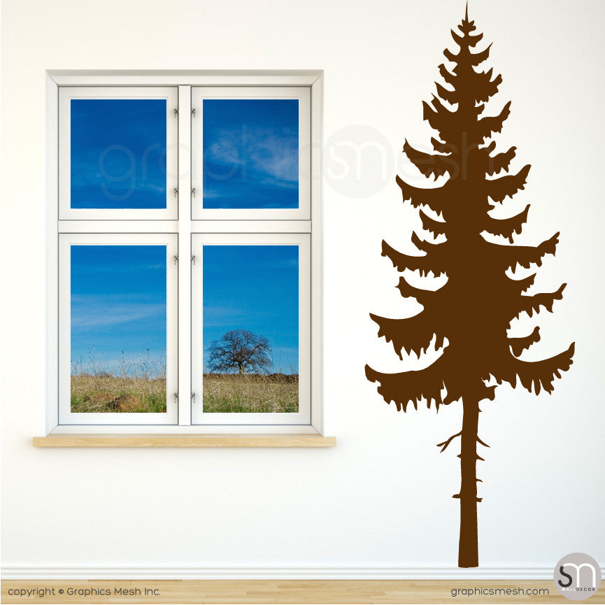 PINE TREE - Wall Decals Brown