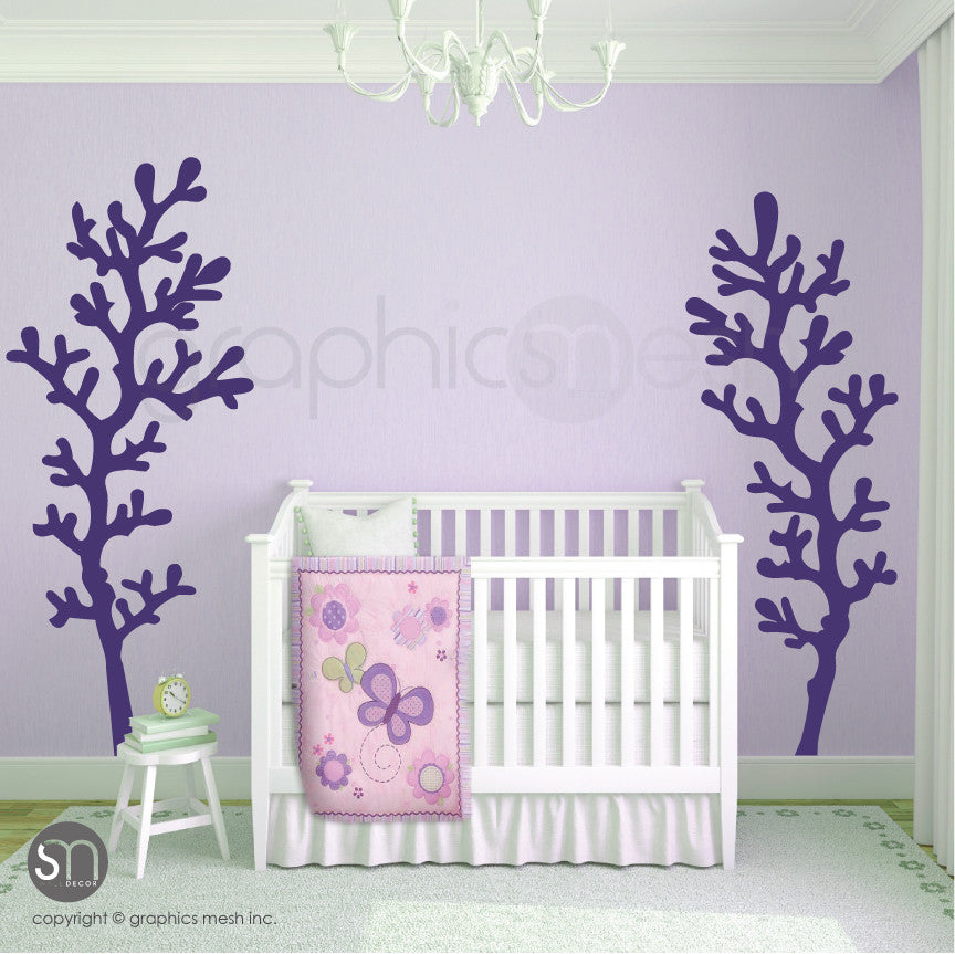 TWO LARGE CORAL BRANCHES - Wall Decals violet
